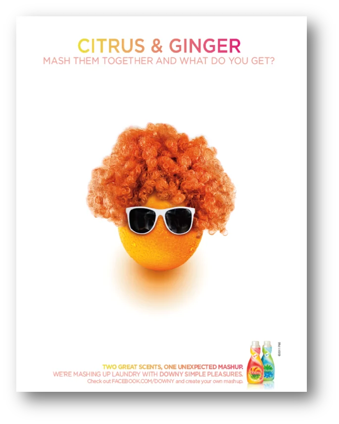 Downy — Citrus & Ginger print creative