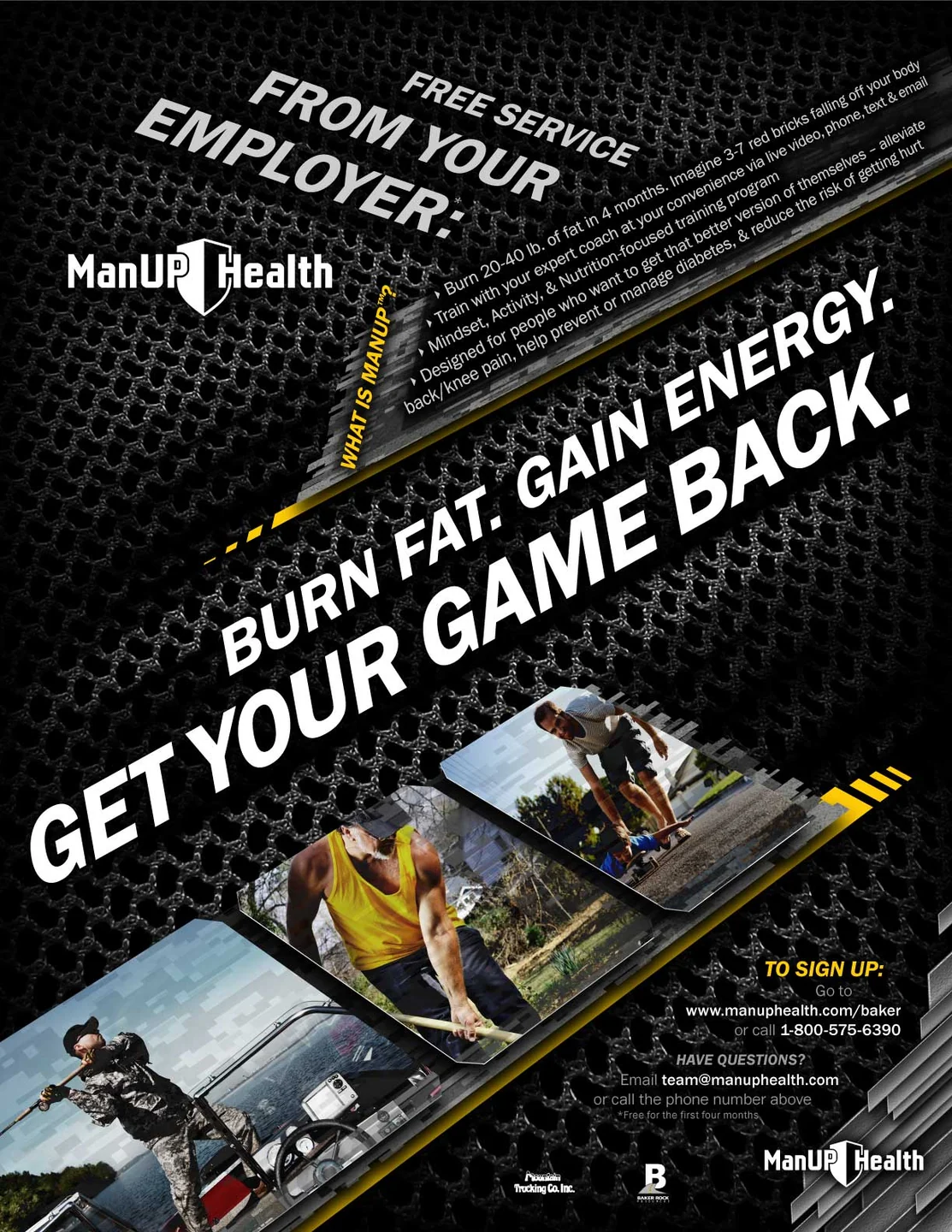ManUP Health — employee program flyer