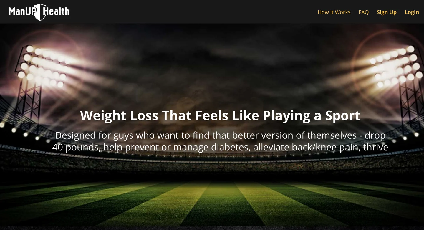 ManUP Health — sport-inspired website