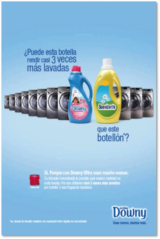 Downy — Spanish-language product print creative